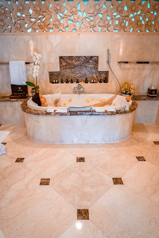 The Viceroy Bali deluxe terrace villa deep soaking bathtub 