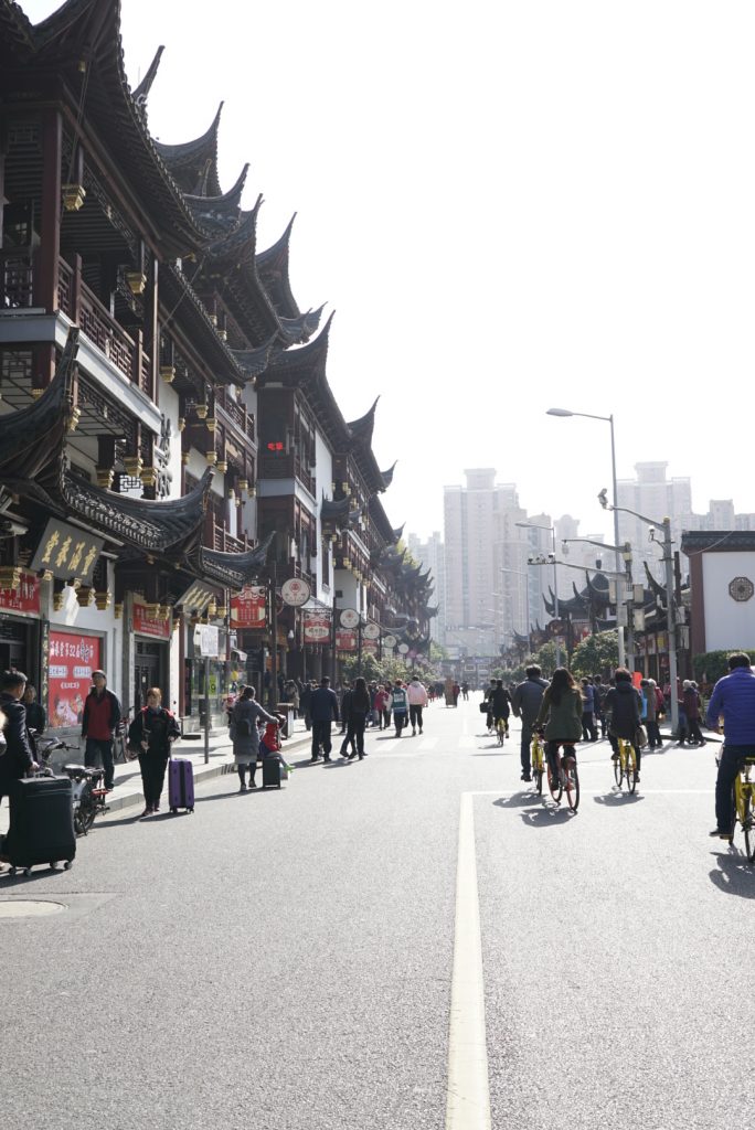 Main street in Old City Shanghai 