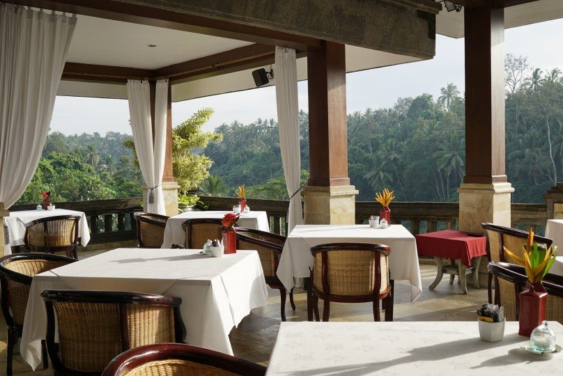 Cascades Restaurant at The Viceroy Bali overlooking the jungle