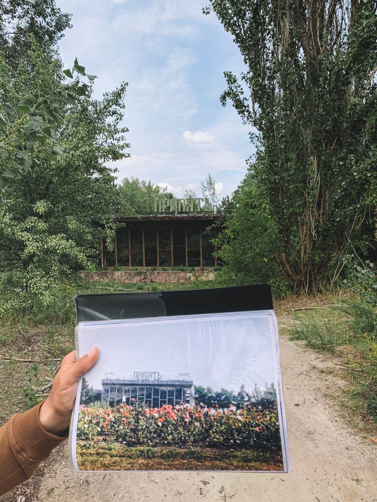 The city of Pripyat in the Chernobyl Exclusion Zone before and after is devastating to look at.