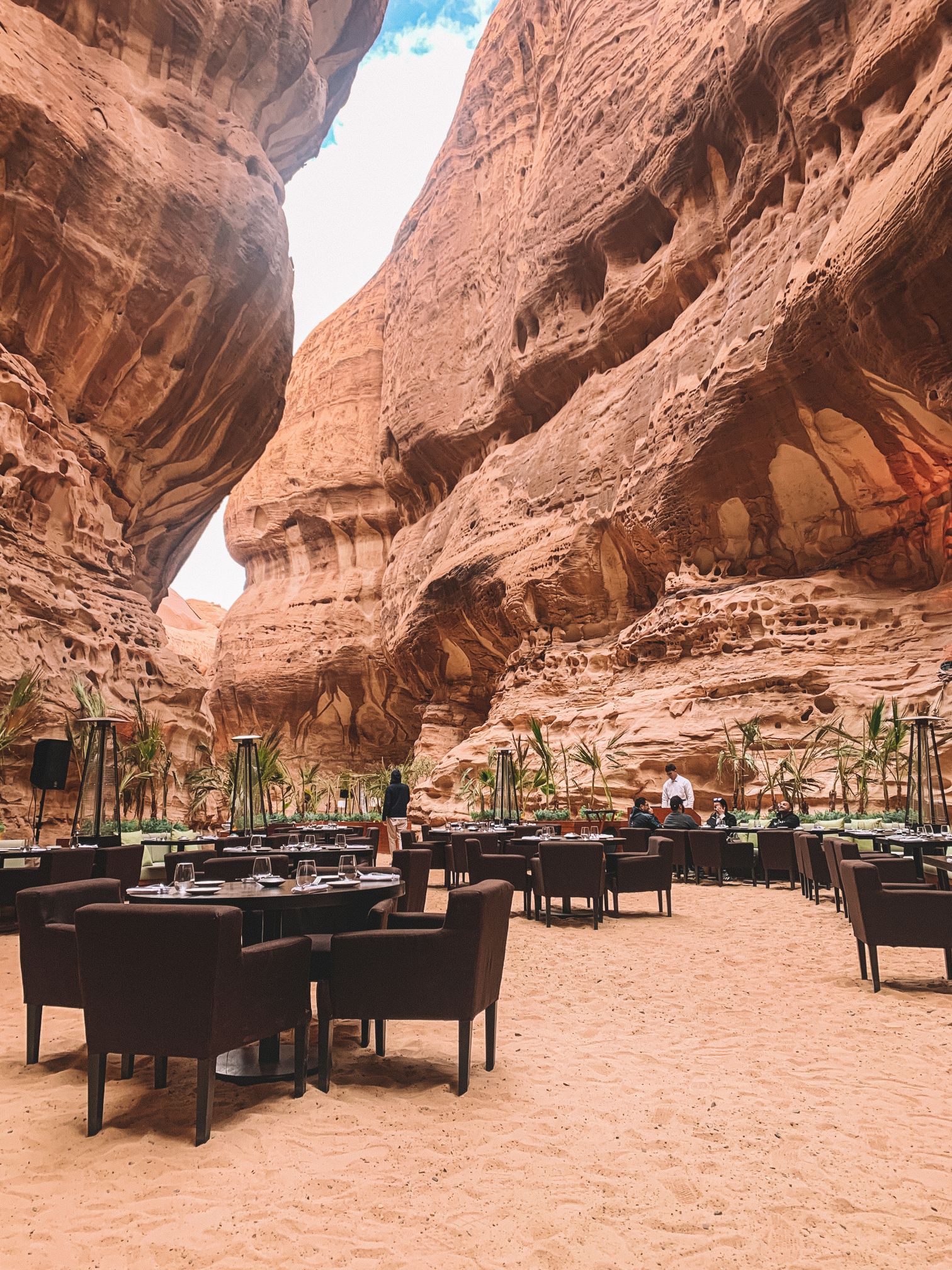 Restaurant in the mountains in Al-Ula Saudi Arabia 